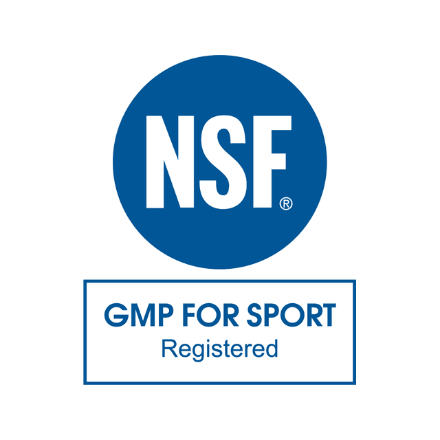Blue NSF GMP for Sport™ registered facility mark